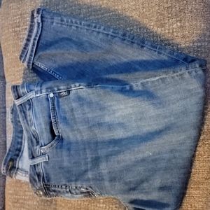 Silver skinny crop jeans